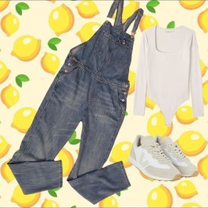 90s style•girls’ denim overalls